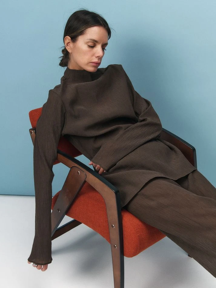 Костюм гофре, шоколадный