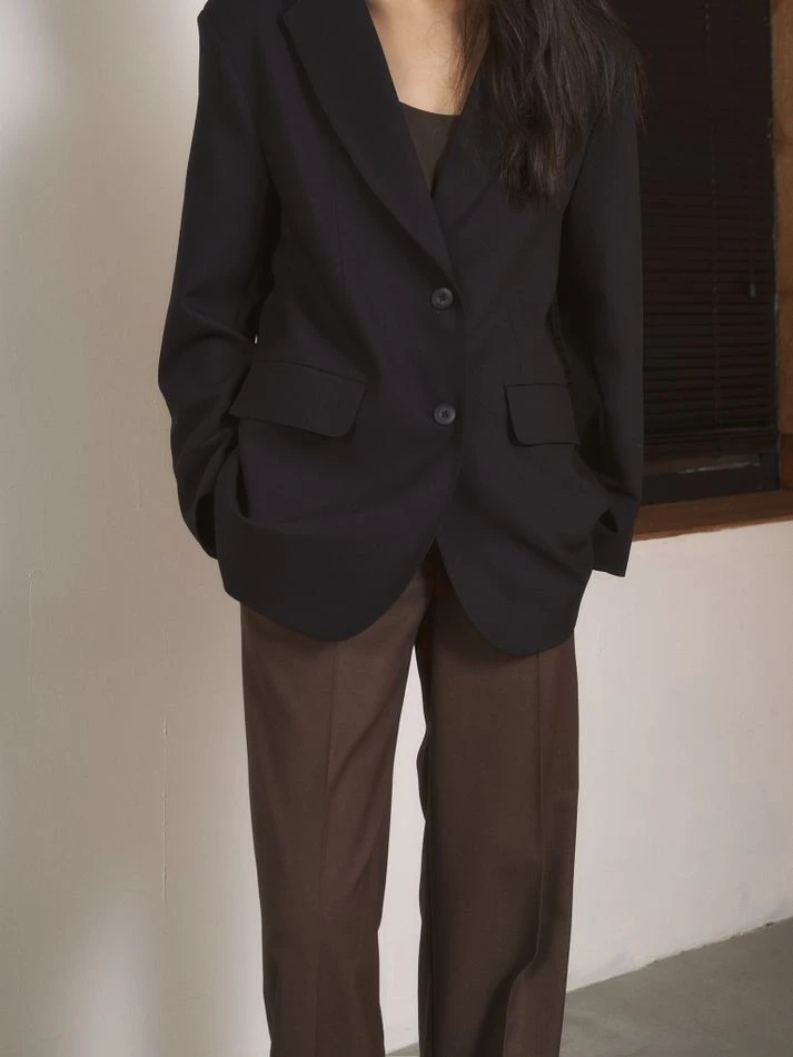 Жакет объемного кроя, черный