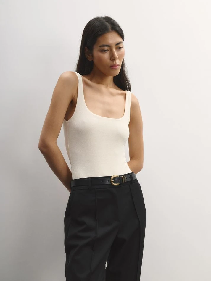 Брюки с застроченными стрелками, черный