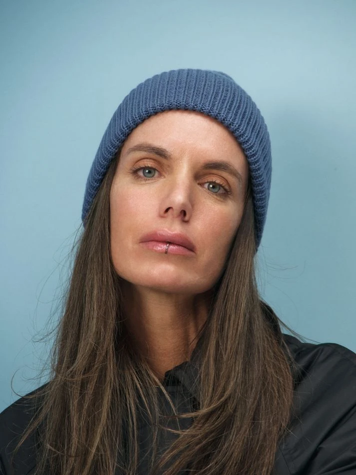 Шапка из хлопка, синий