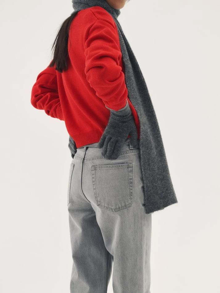 Кардиган укороченный, красный