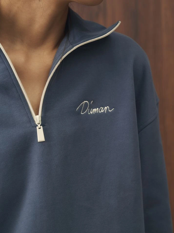 Костюм спортивный: свитшот на молнии+брюки, синий