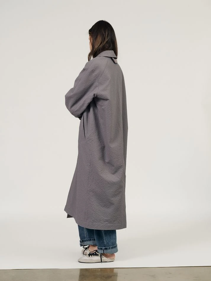 Плащ двусторонний, серо-бежевый