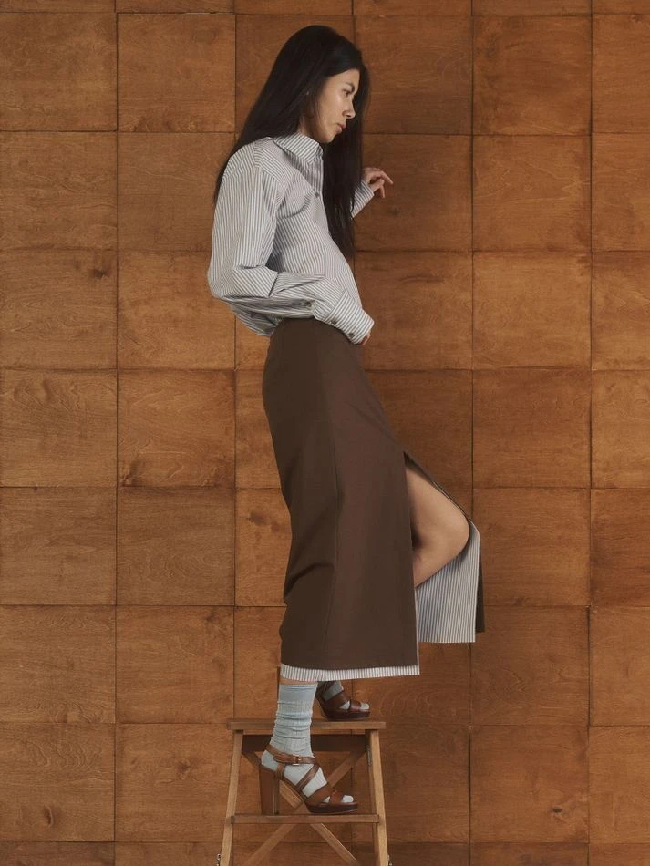 Юбка со съемной подкладкой, карамельный