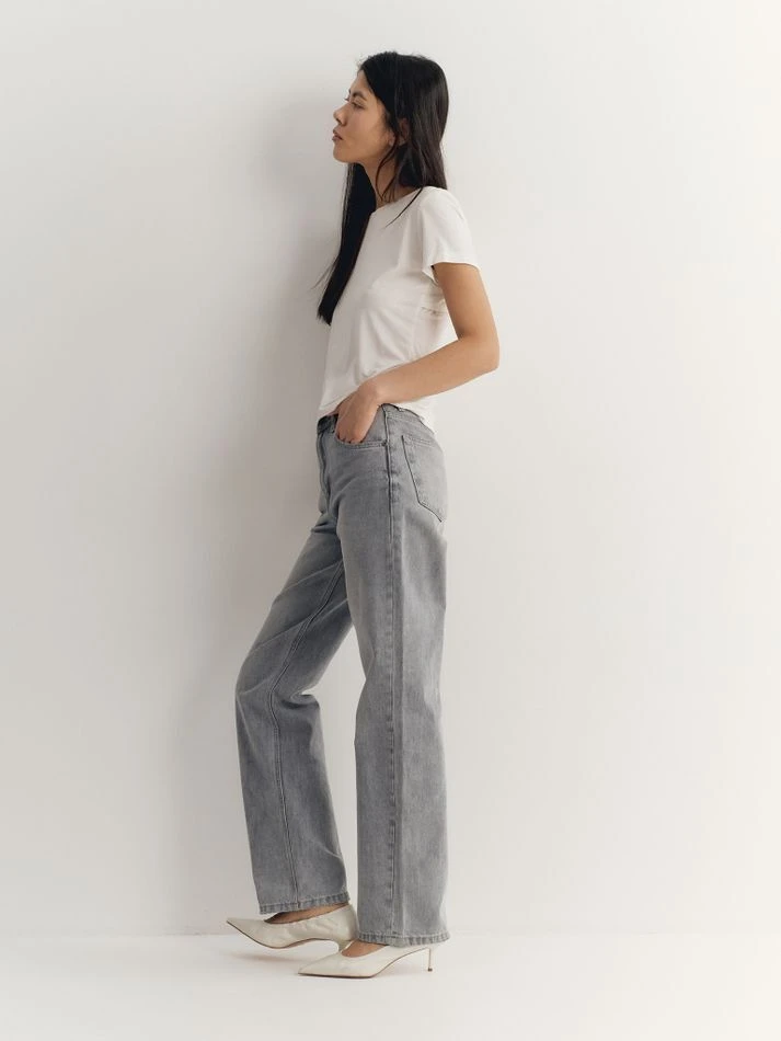 Джинсы, серый