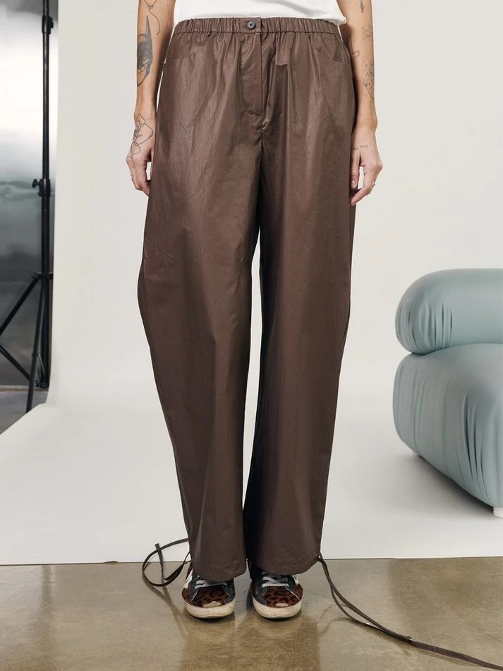 Костюм из вощеного хлопка: анорак+брюки, шоколадный