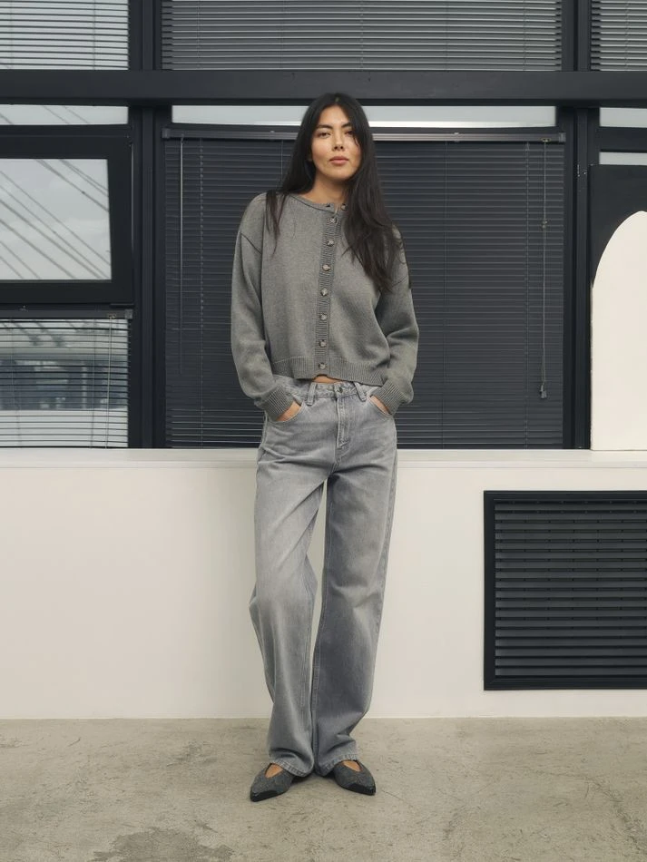 Джинсы, серый