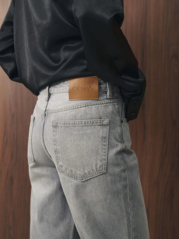 Джинсы, серый