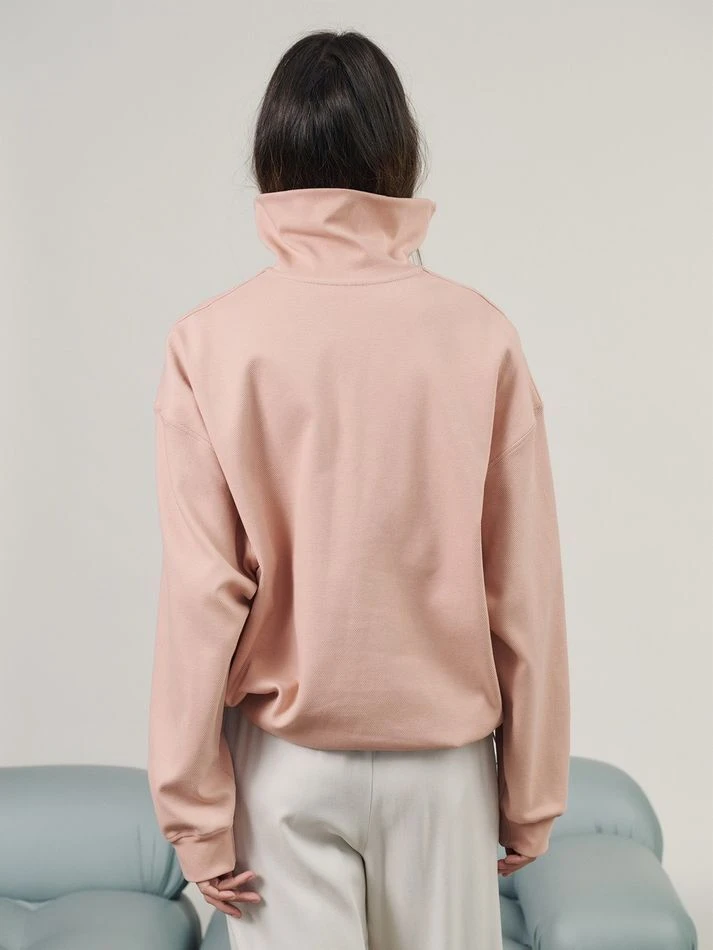 Свитшот на молнии, персиковый