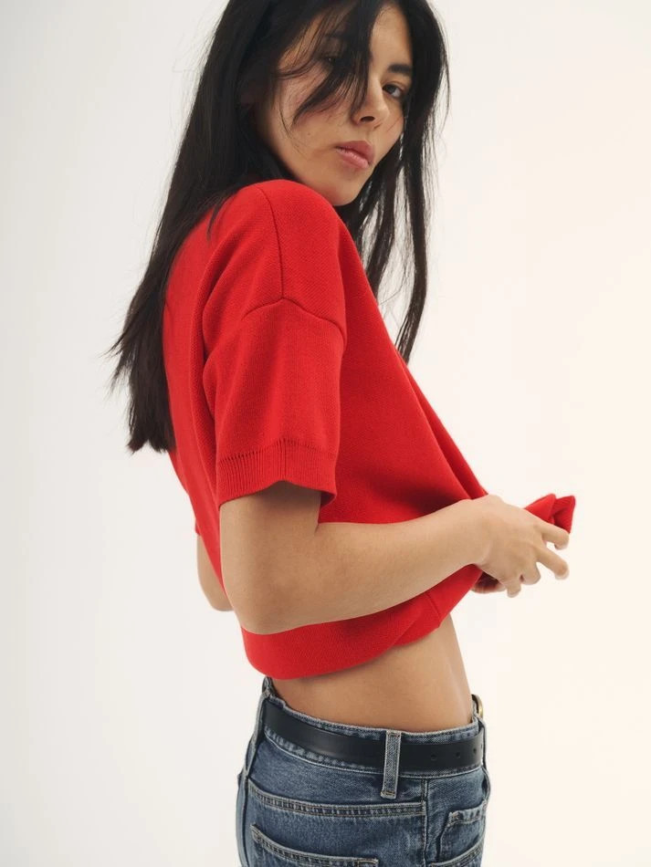 Футболка трикотажная, красный