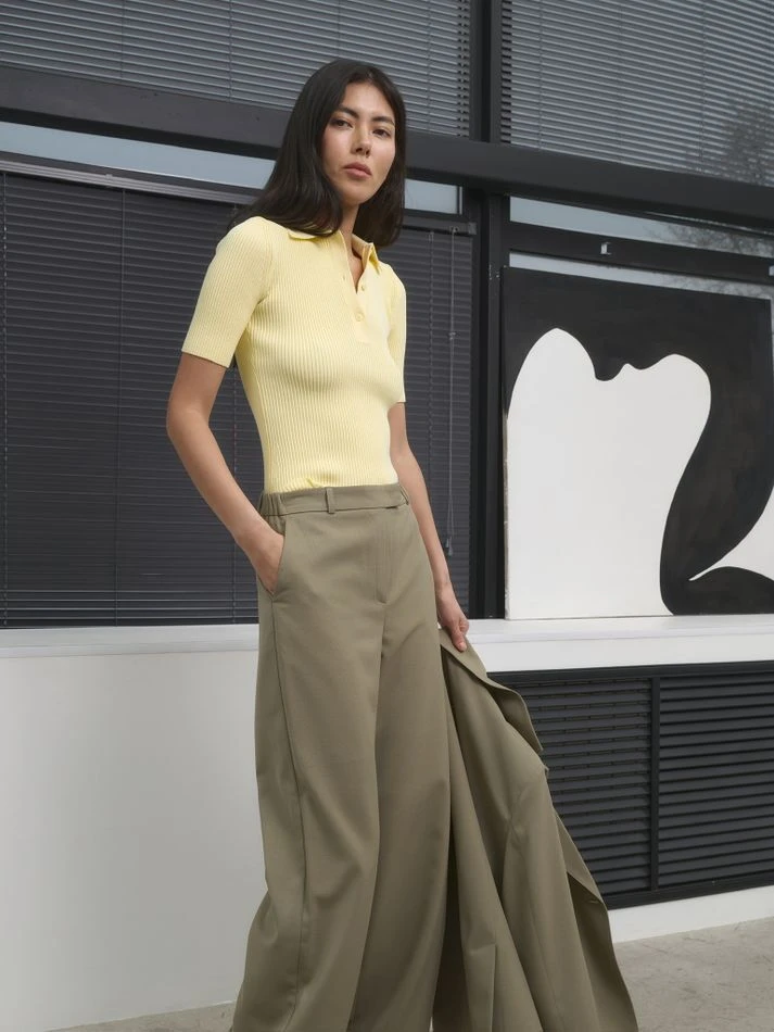 Брюки прямые, оливковый