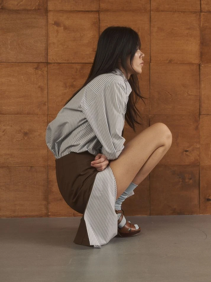 Юбка со съемной подкладкой, карамельный