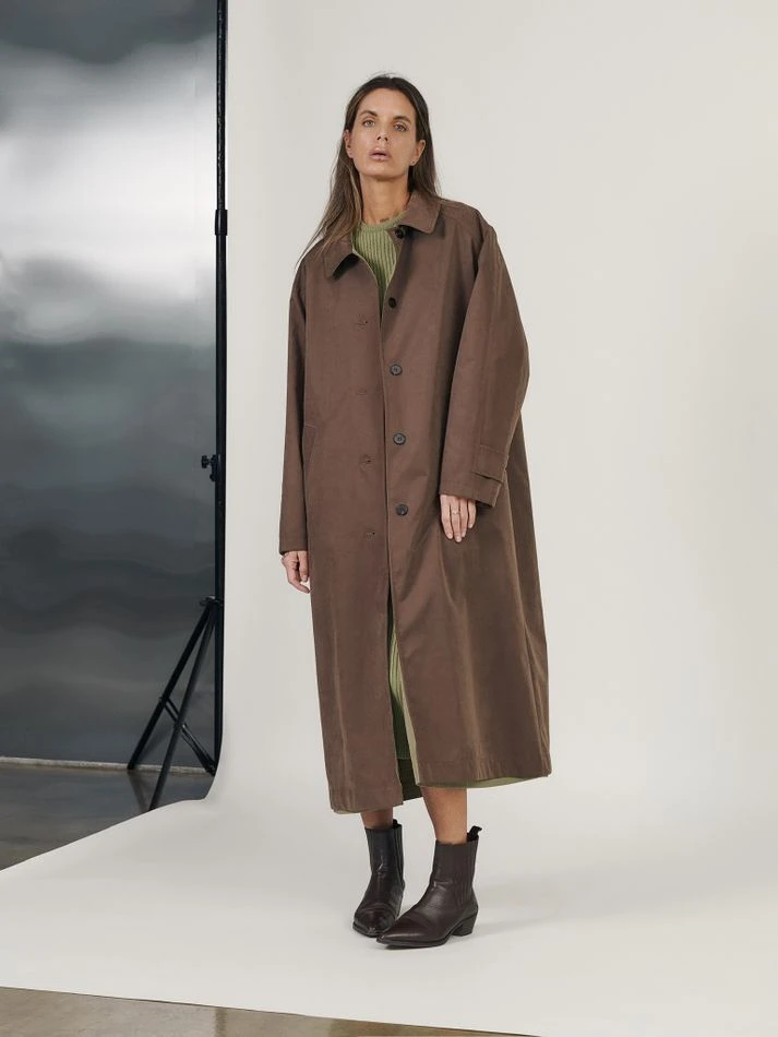 Плащ двусторонний, шоколадный