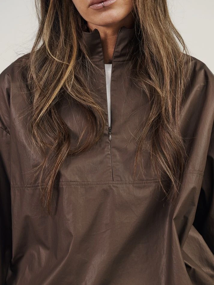 Костюм из вощеного хлопка: анорак+брюки, шоколадный