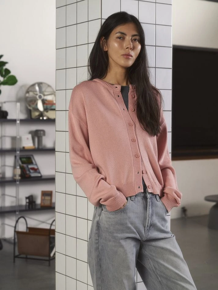 Кардиган укороченный, персиковый