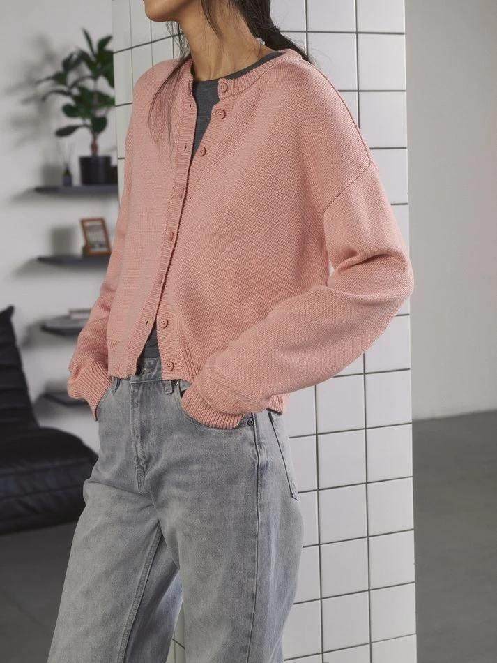Кардиган укороченный, персиковый