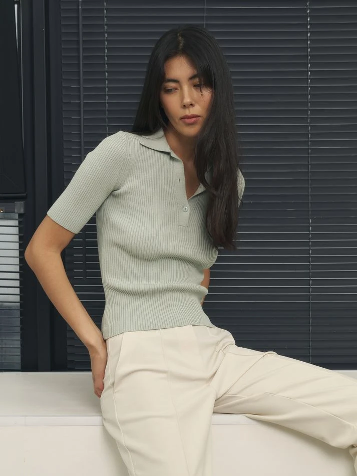 Поло трикотажное, ментоловый