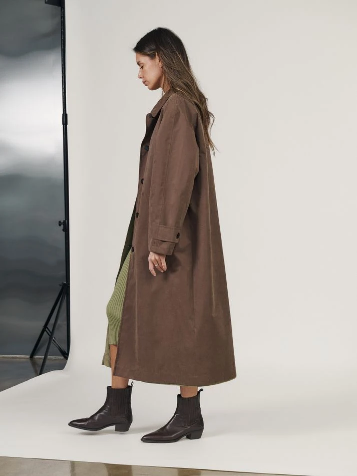 Плащ двусторонний, шоколадный