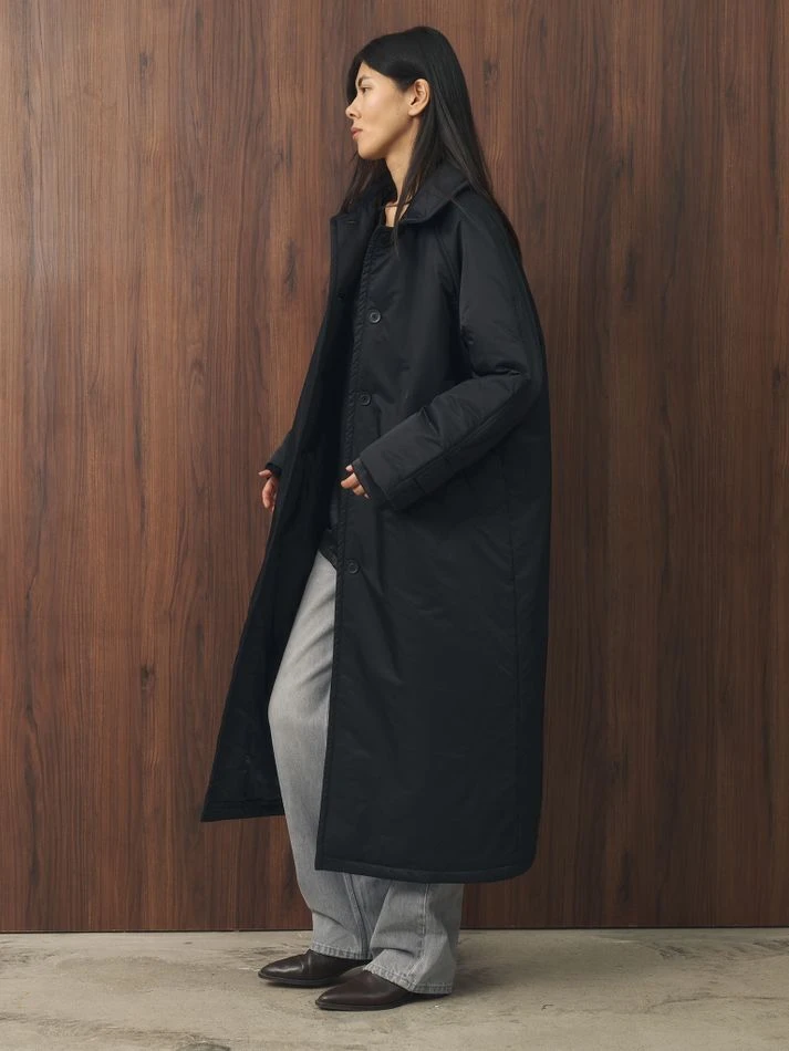 Плащ утепленный, черный