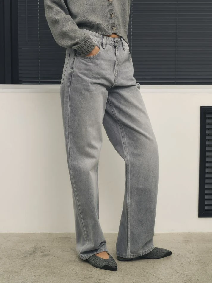 Джинсы, серый