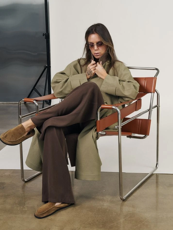 Плащ двусторонний, шоколадный