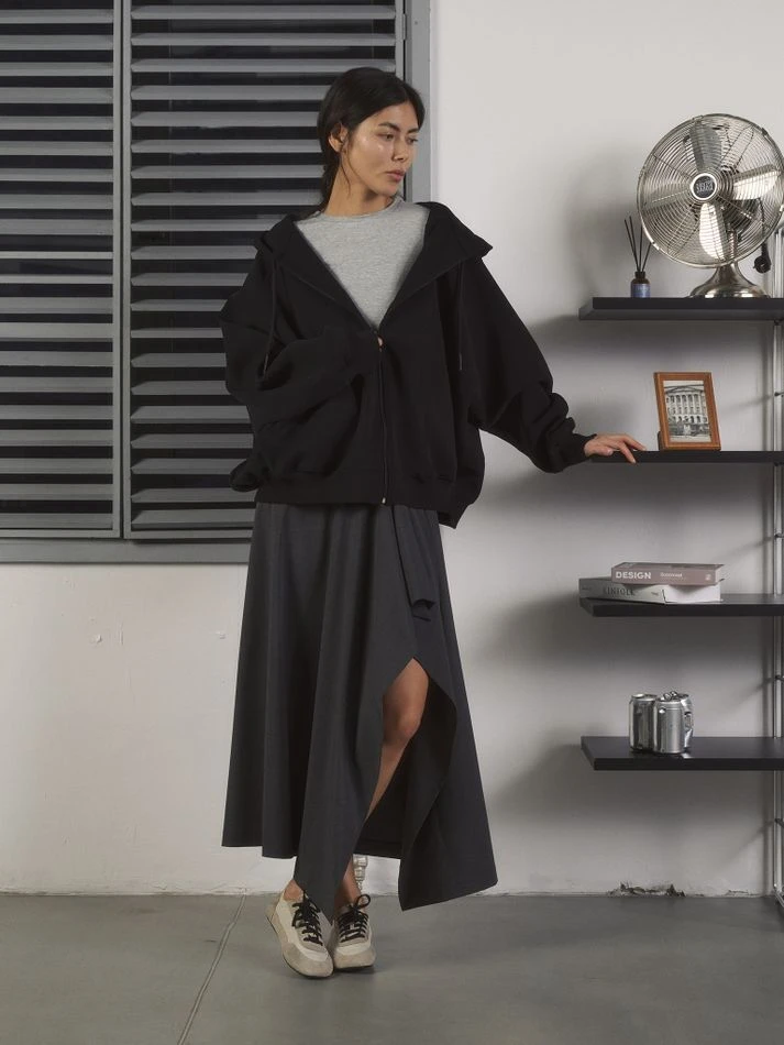 Худи на молнии, черный