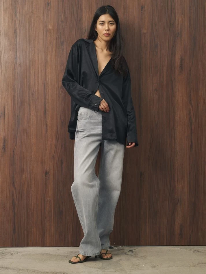 Джинсы, серый