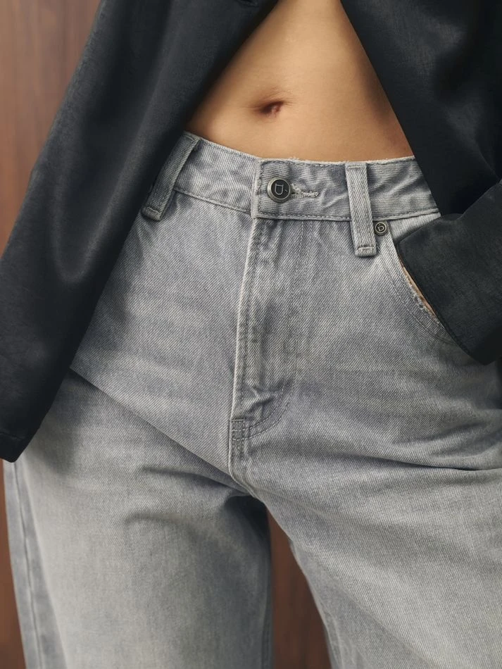 Джинсы, серый