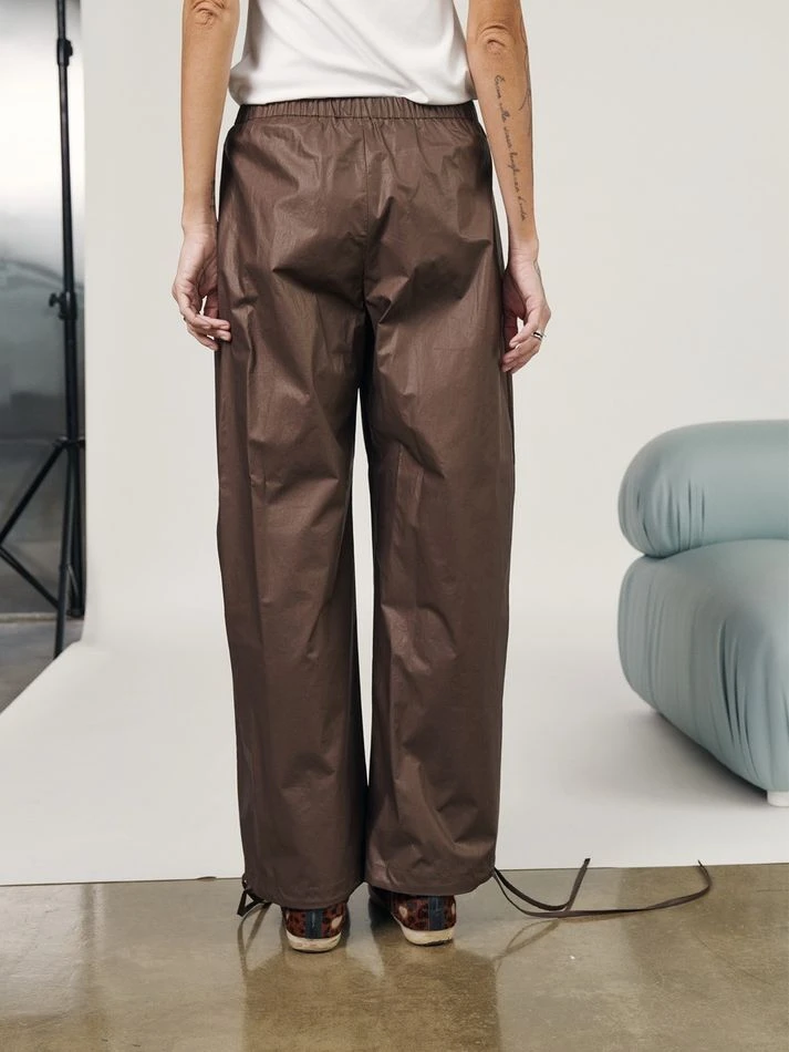 Костюм из вощеного хлопка: анорак+брюки, шоколадный