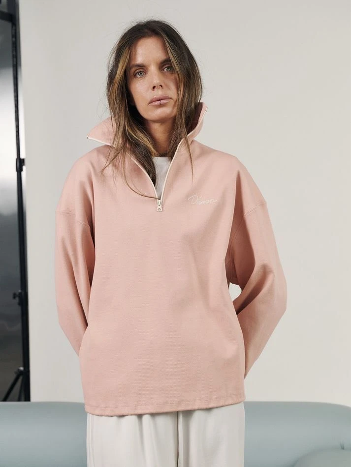 Свитшот на молнии, персиковый