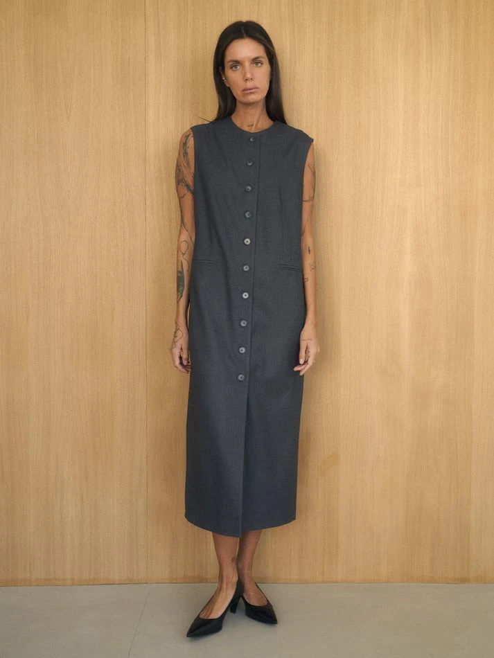 Платье-жилет, графитовый