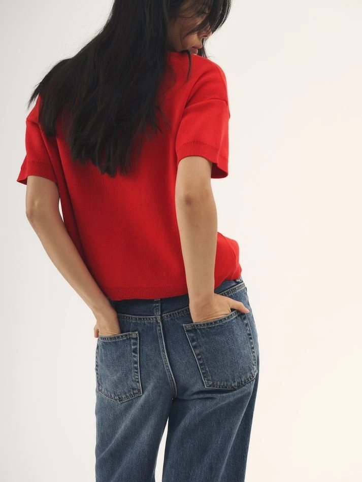 Футболка трикотажная, красный