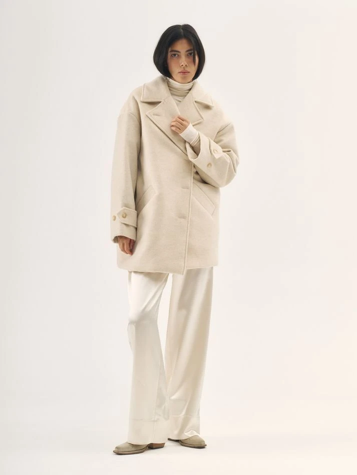 Куртка комбинированная утепленная, кремовый