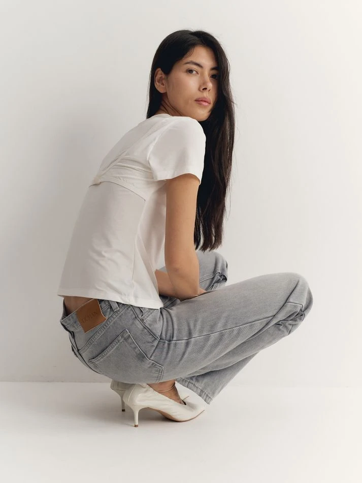 Джинсы, серый