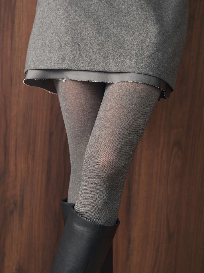 Юбка мини из шерсти с необработанным краем, графитовый