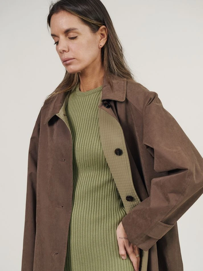 Плащ двусторонний, шоколадный