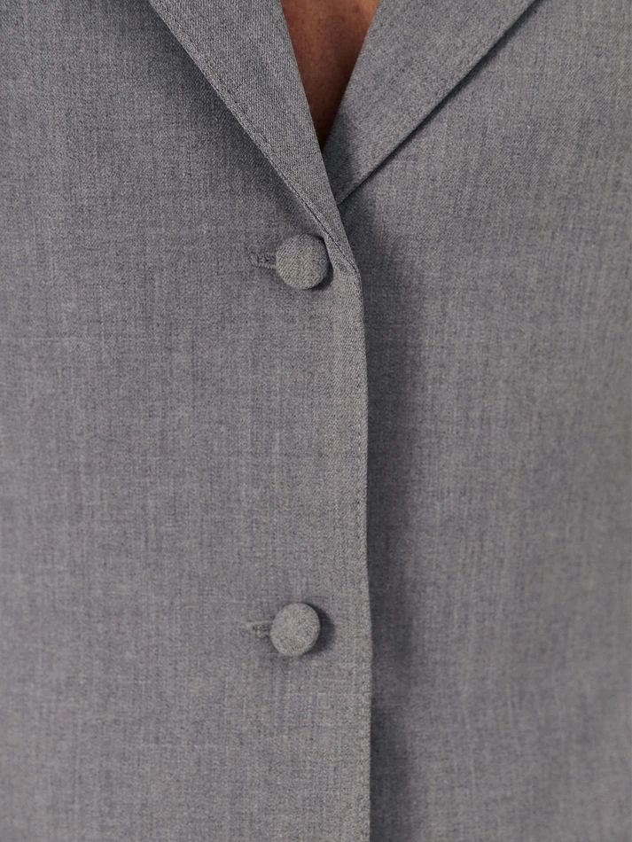 Платье миди с английским воротником, серый