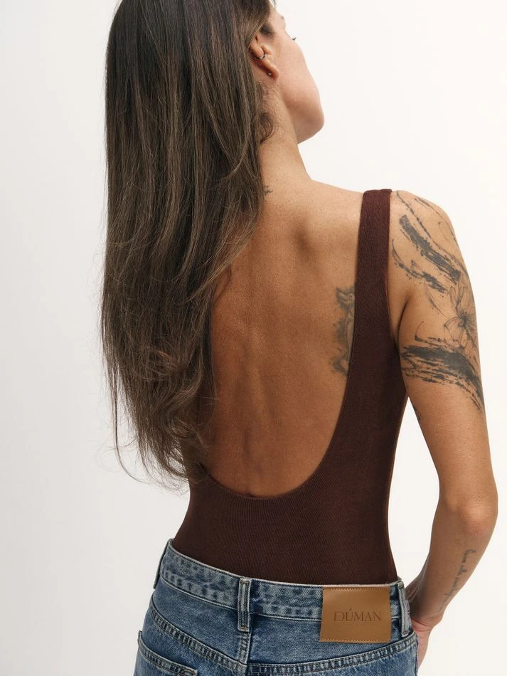 Боди мерцающее, шоколадный