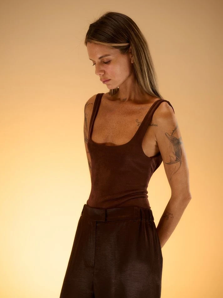 Боди мерцающее, шоколадный