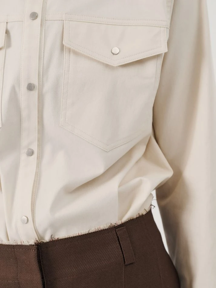 Брюки прямые с необработанным поясом, шоколадный