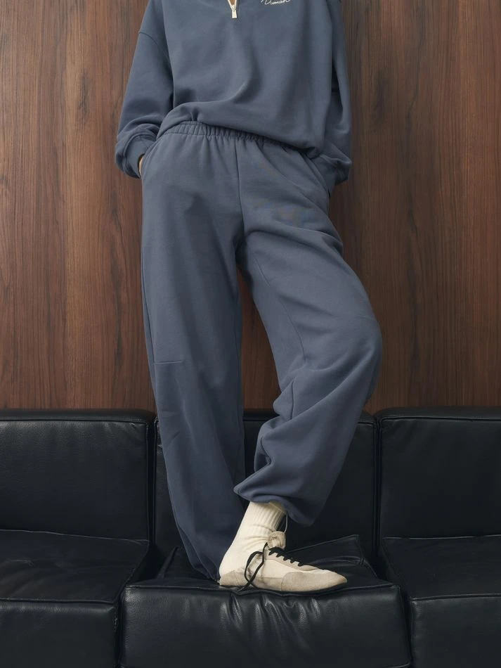 Костюм спортивный: свитшот на молнии+брюки, синий