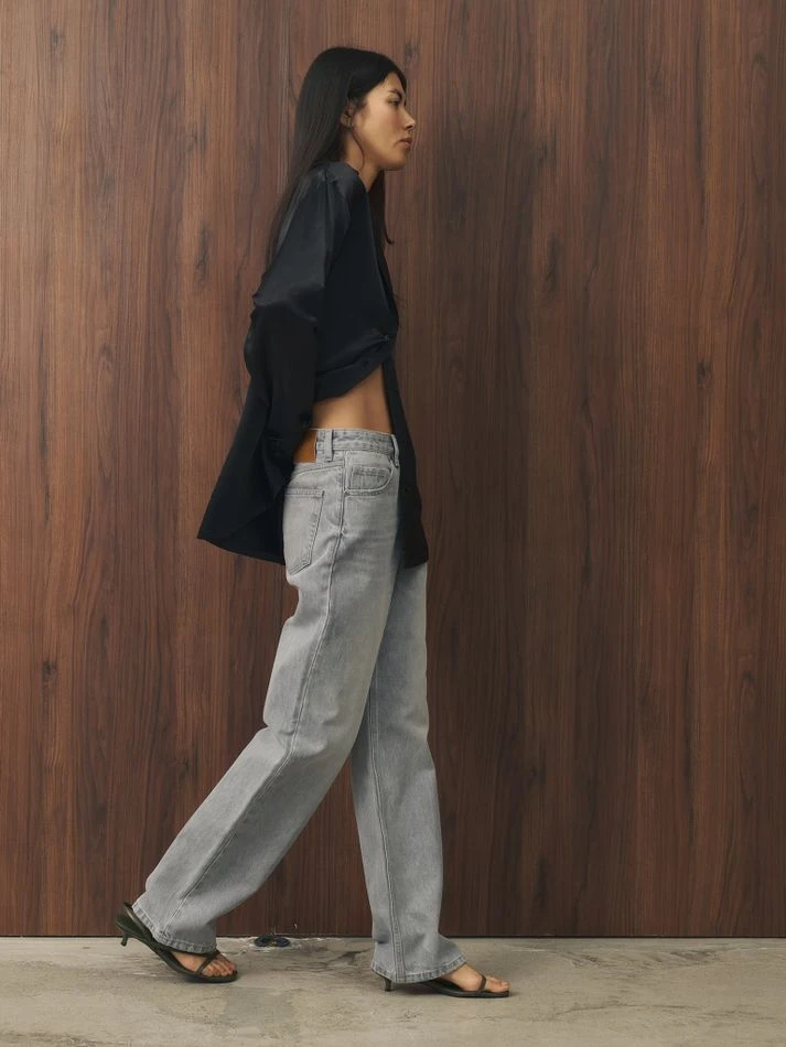 Джинсы, серый