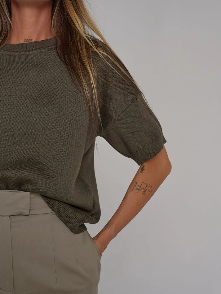 Футболка трикотажная, хаки