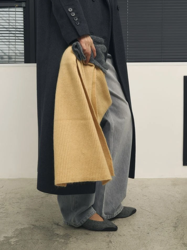 Пальто макси двубортное, графитовый