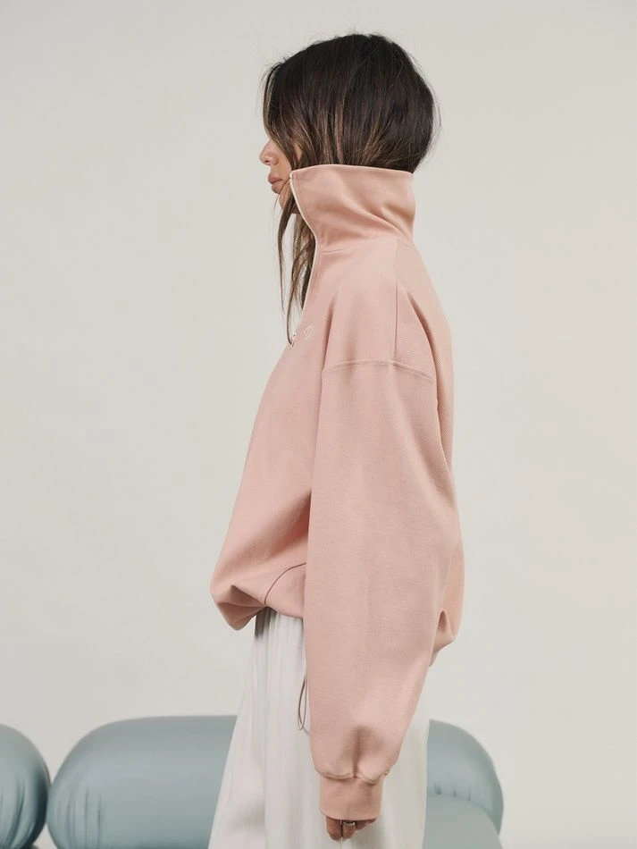 Свитшот на молнии, персиковый