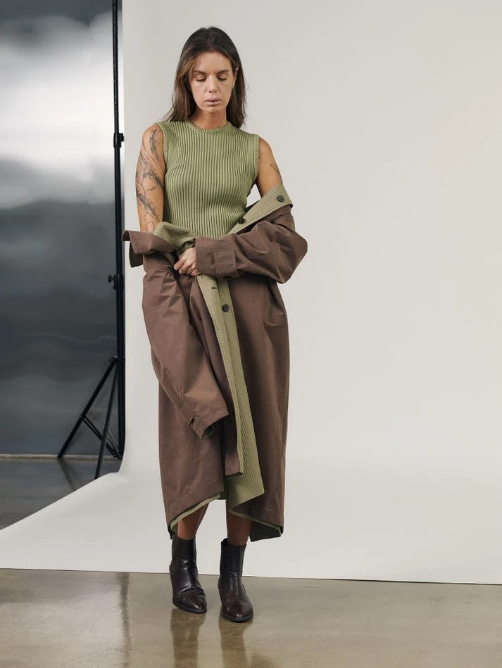 Плащ двусторонний, шоколадный