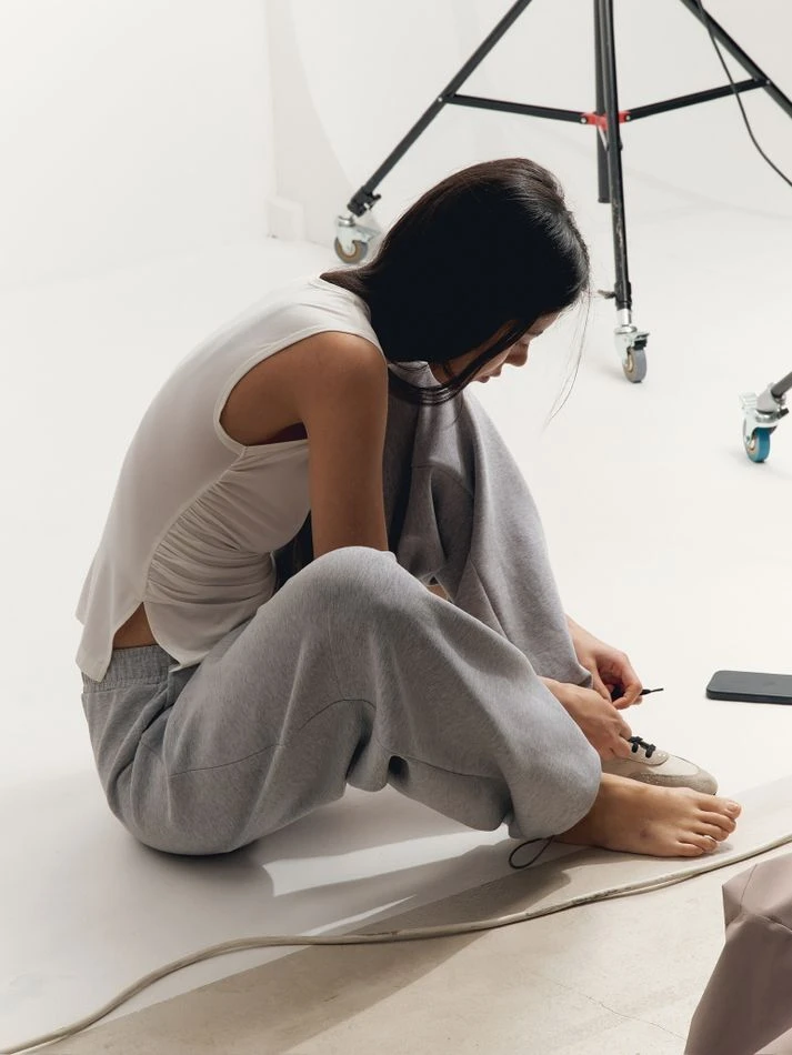 Топ со сборкой, молочный