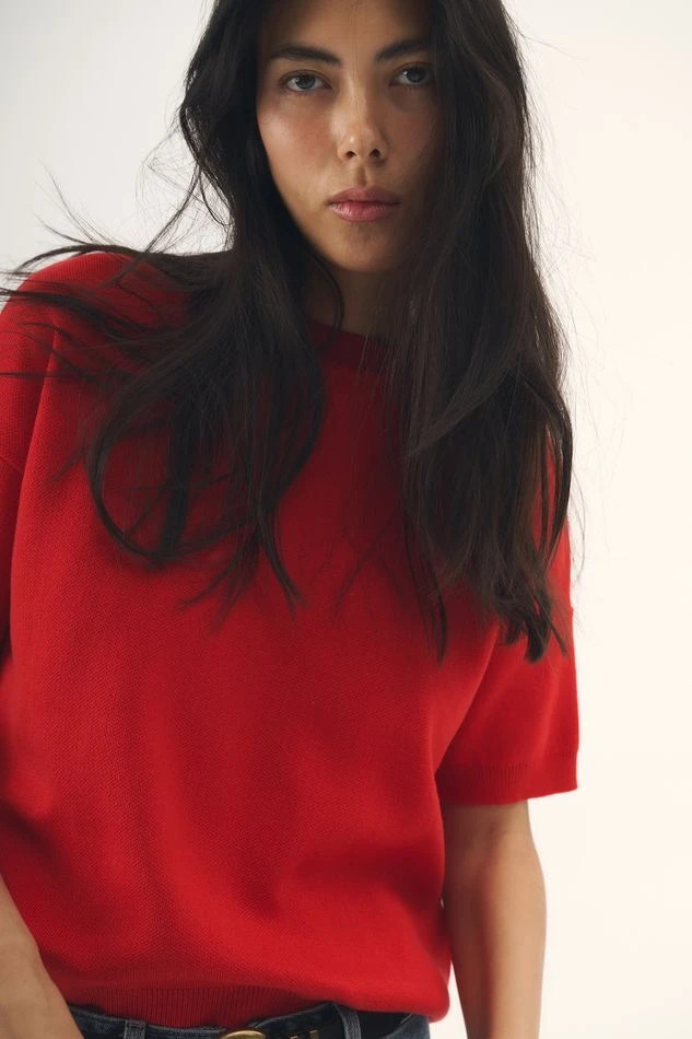 Футболка трикотажная, красный