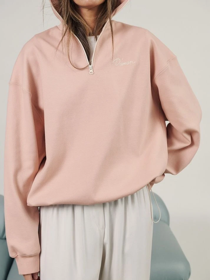 Свитшот на молнии, персиковый