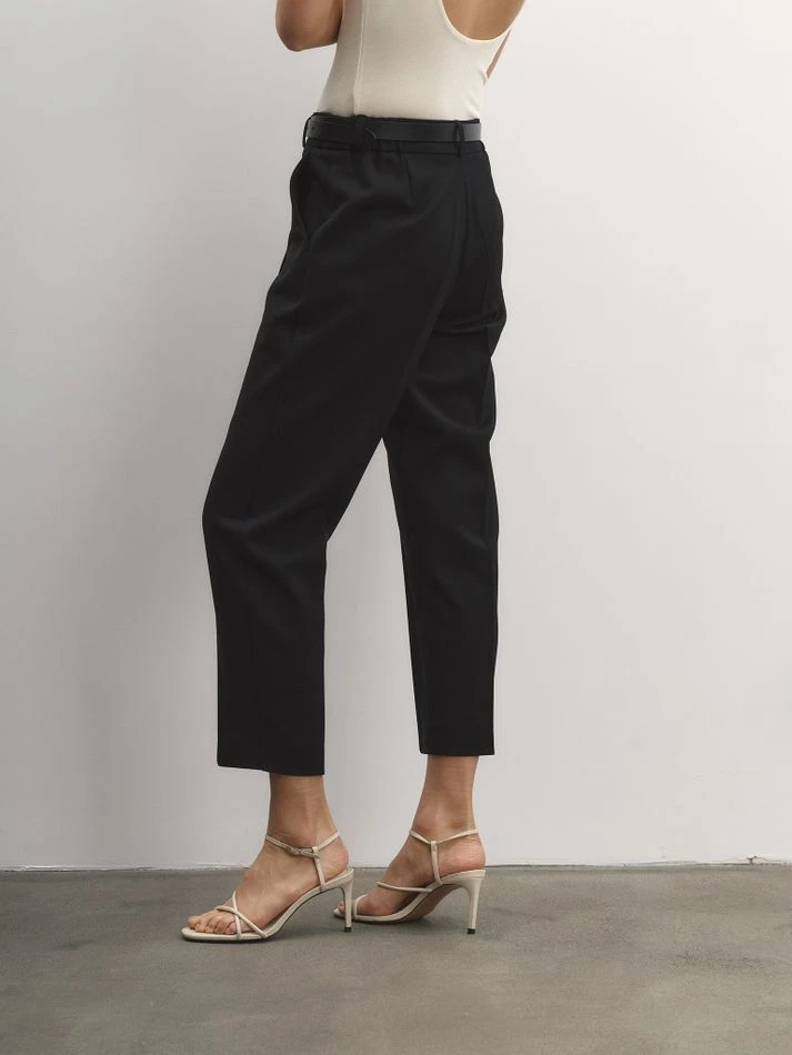 Брюки с застроченными стрелками, черный